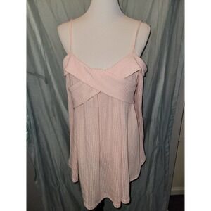 Light pink, off shoulder Long sleeve shirt xl